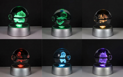PokeBall Cristal Led