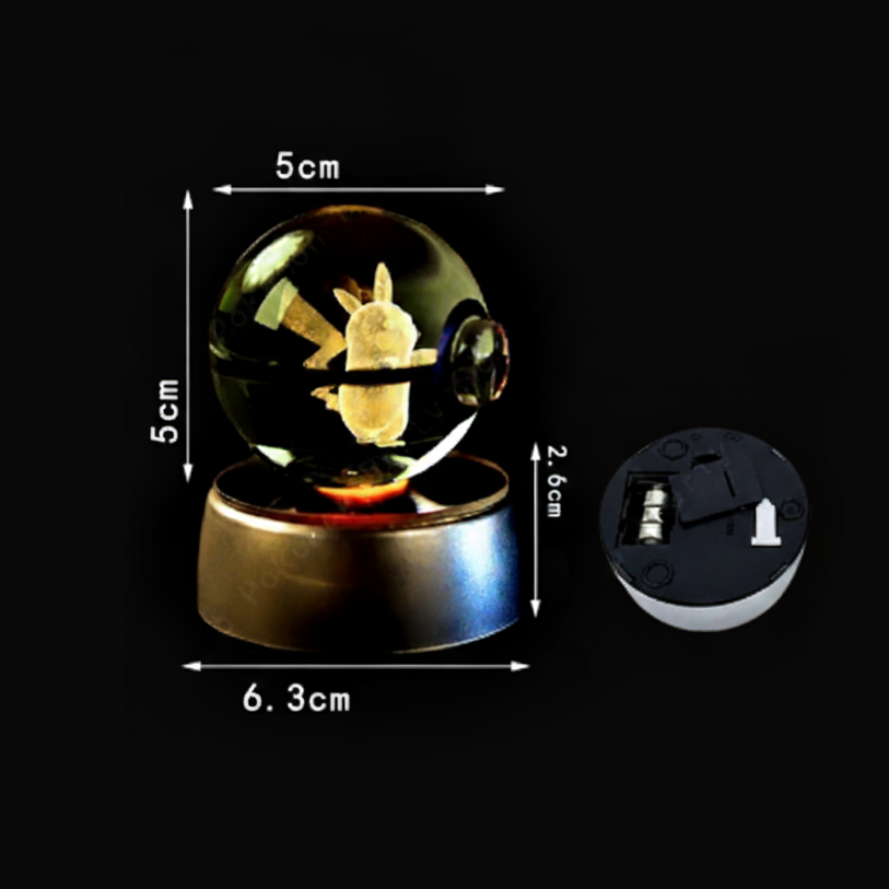 PokeBall Cristal Led