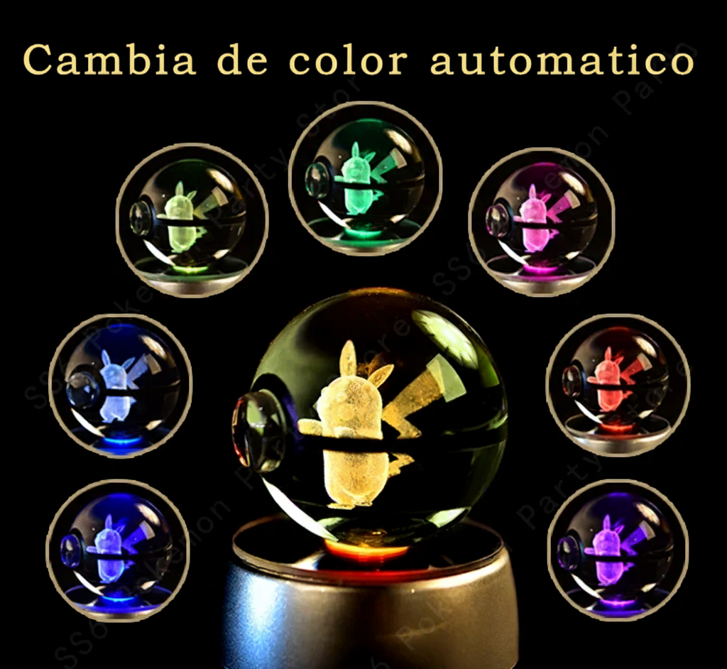PokeBall Cristal Led